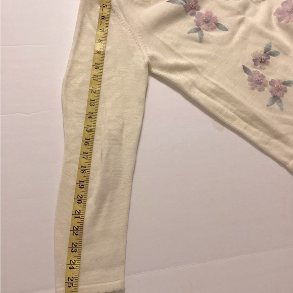 Alfred Dunmer Scallop Knitted Top with Beaded floral - Picture 7 of 8